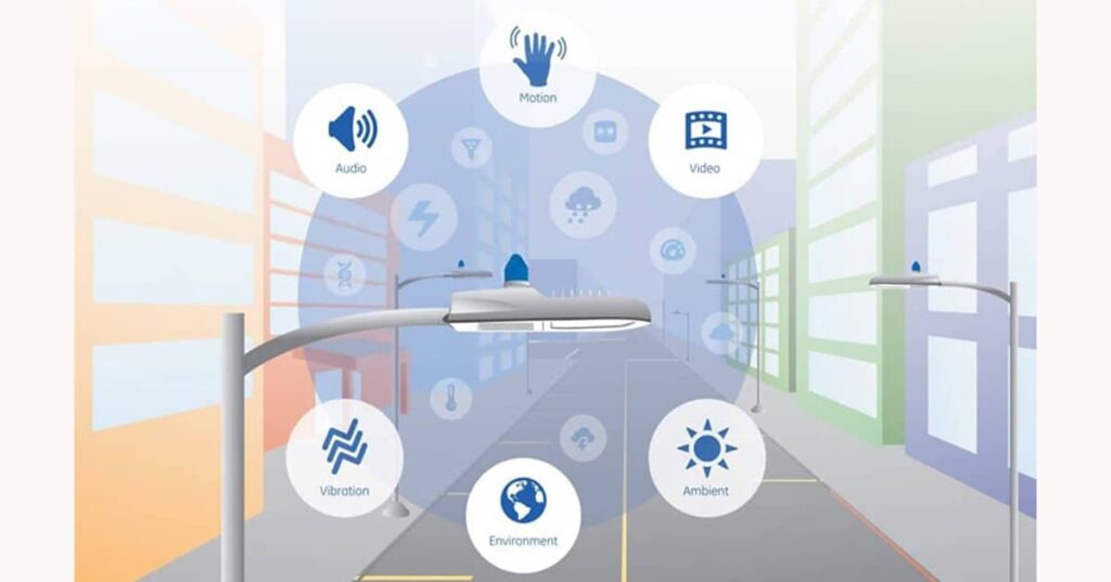 soluzioni di illuminazione intelligenti nelle città intelligenti sociali