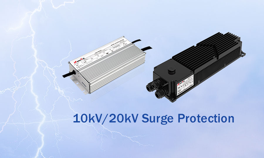 robust surge protection (up to 20kv)