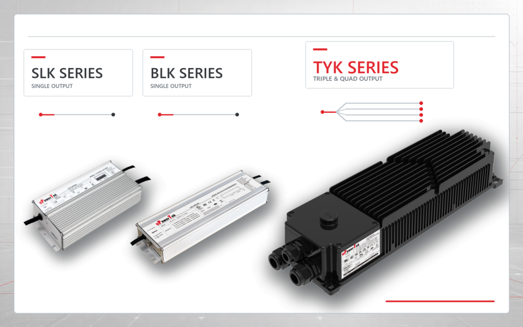 uPowerTek SLK, BLK and TYK high-power non-isolated LED driver portfolio